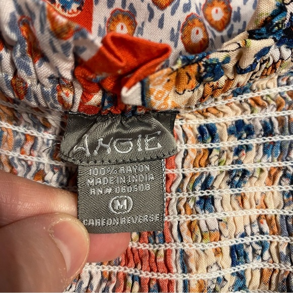 Angie maxi dress boho smocked bodice 100% Rayon - Picture 8 of 9